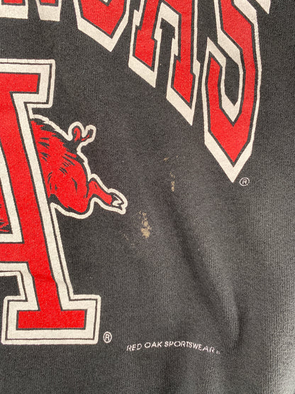 Early 90’s ARKANSAS Made in USA Size XL Vintage College Sweat-shirt / F3814S