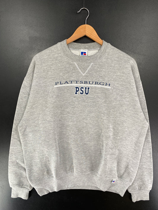 90's PLATTSBURGH Made in USA Size L College Sweat-Shirt / G4475S