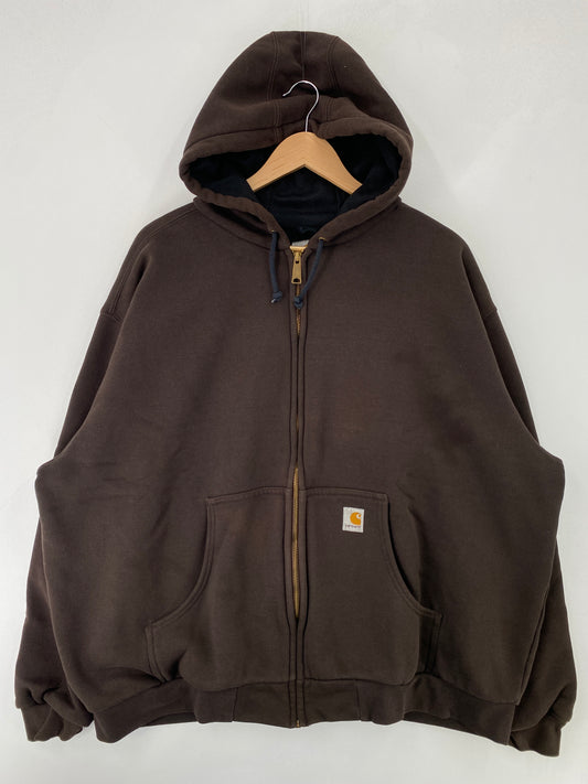 Vintage CARHARTT Size Approx. XL Zip-up Hoodie Sweat-Shirt / F9867S