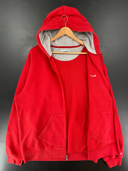 00’ NIKE MINI SWOOSH Zip-Up Size XL Vintage Hoodie Sweat-Shirt / G4493S