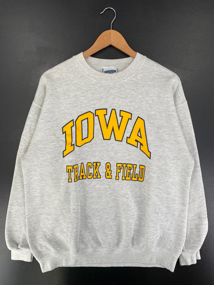 90’s IOWA TRACK & FIELD Size No Tag (Approx.L) College Sweat-Shirt / G4565S
