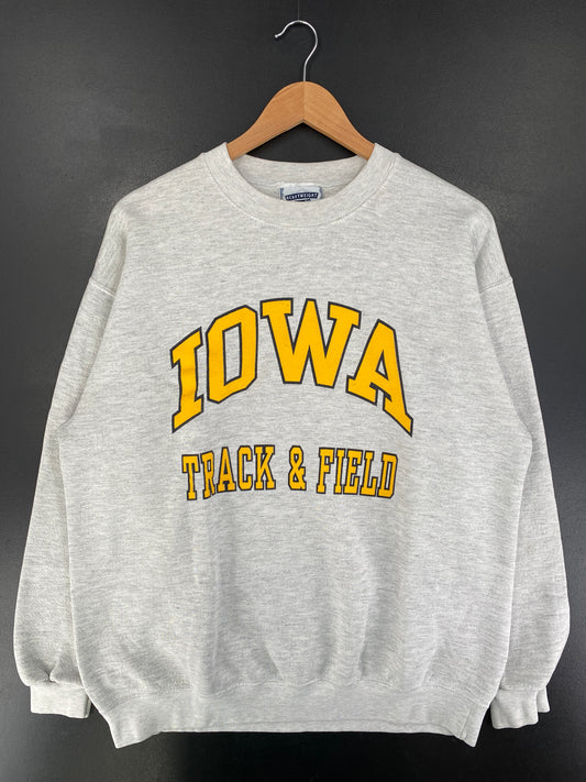 90’s IOWA TRACK & FIELD Size No Tag (Approx.L) College Sweat-Shirt / G4565S