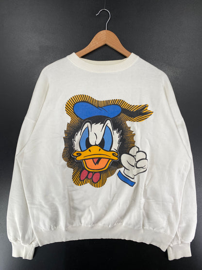 90's DISNEY DONALD DUCK Size No Tag (Approx. XL) Vintage Sweat-shirt / G4520S