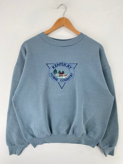 90's KENTUCKY HORSE COUNTRY Made in USA Size L Vintage Sweat-Shirts / F9940S