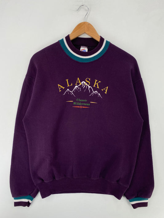 90's ALASKA Made in USA Size M Vintage Sweat-Shirt / G2669S