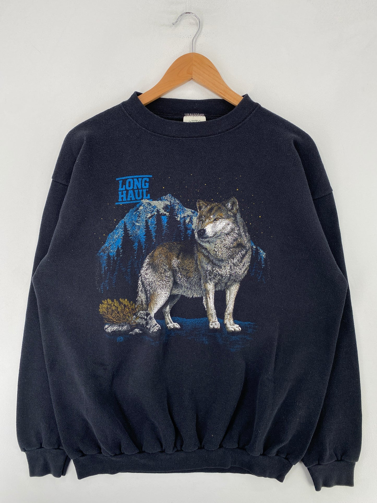 90's WOLF LONG HAUL Made in USA Size XL Vintage Animal Sweat shirt / G5787S