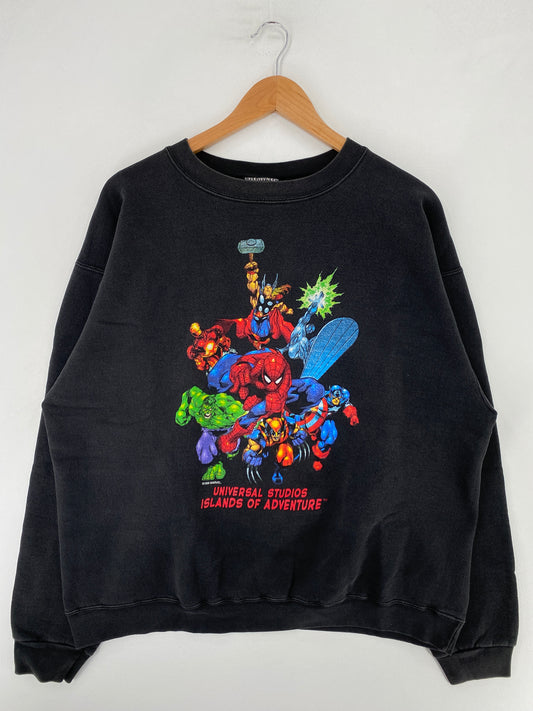 1998 MARVEL UNIVERSAL STUDIOS Size No Tag (Approx.L) Vintage Sweat-shirt / G54S