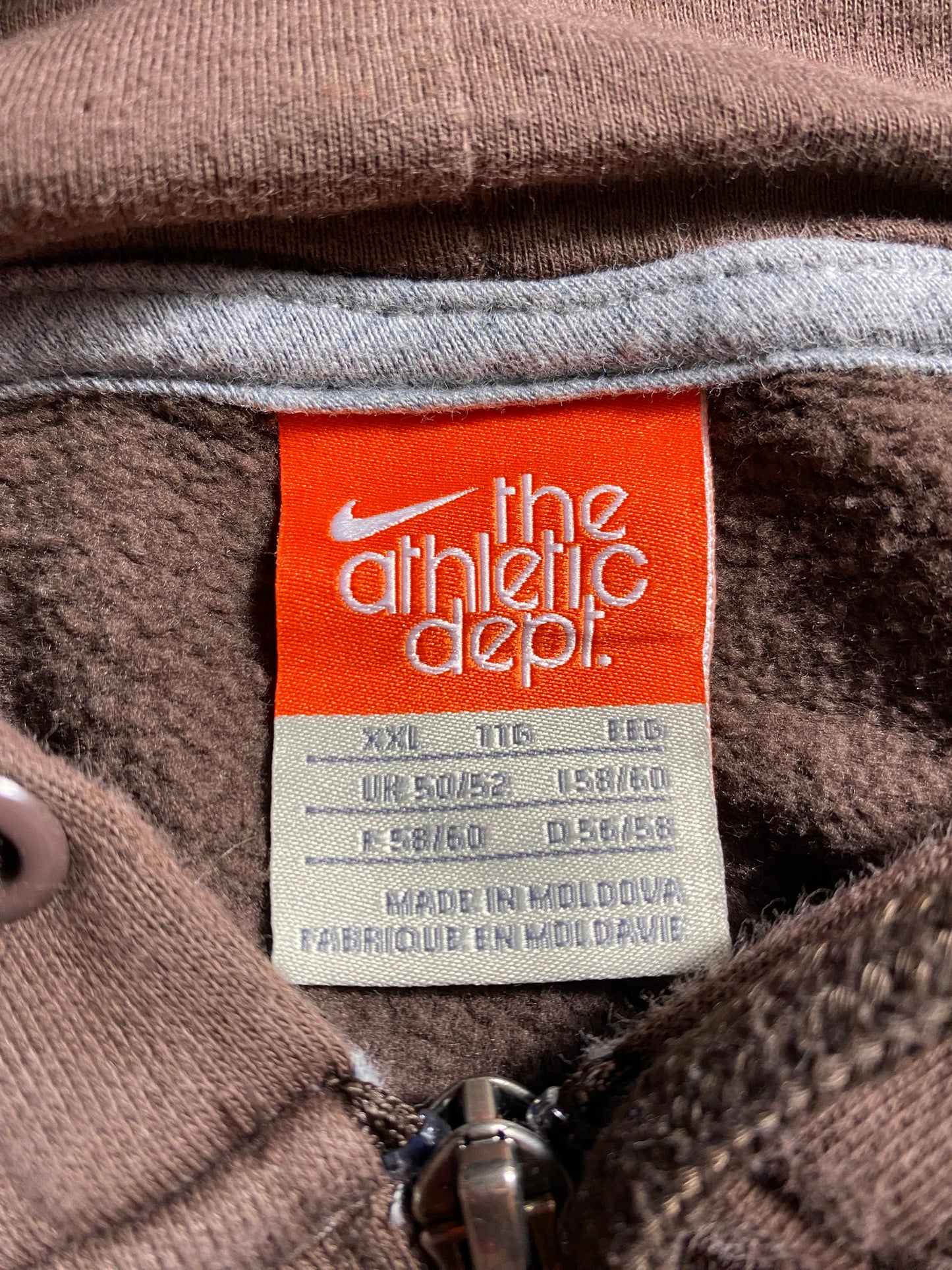 Vintage NIKE MINI SWOOSH Size XXL Hoodie Zip-Up Sweat-Shirt / F4043S