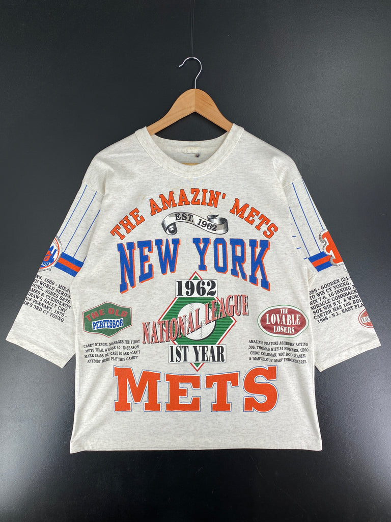 Vintage 90s MLB New York Mets Shirt, New York Mets EST 1962 Shirt