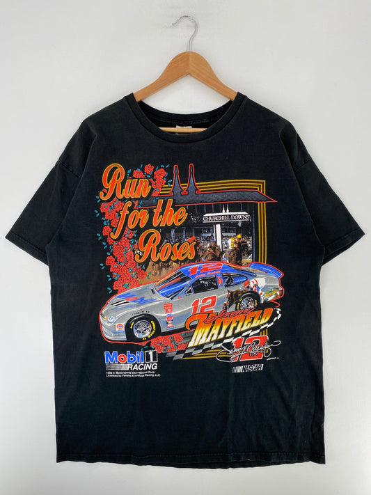 1999/ MOBIL RACING JEREMY MAYFIELD Made in USA Size XXL Vintage Racing T-shirt / G422T