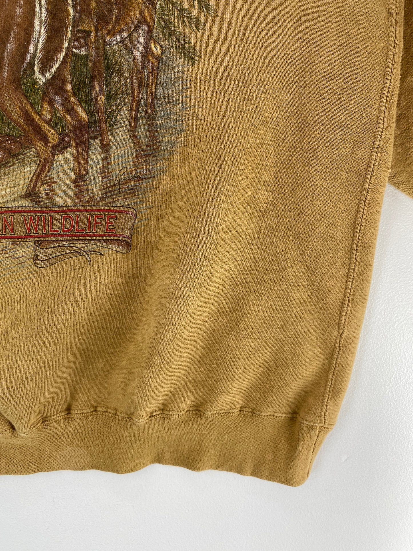 90's DEER Made in USA Size M Vintage Animal Sweat-Shirt / F4960S