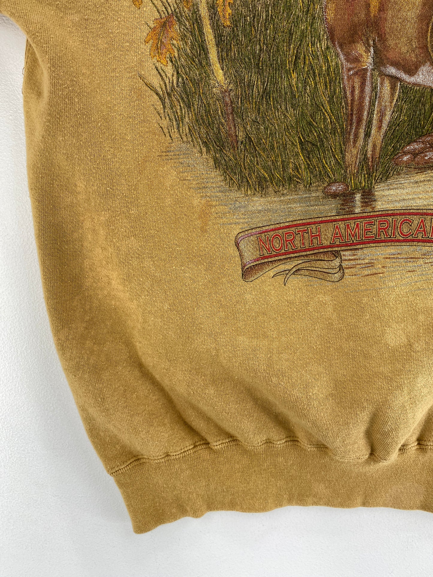 90's DEER Made in USA Size M Vintage Animal Sweat-Shirt / F4960S