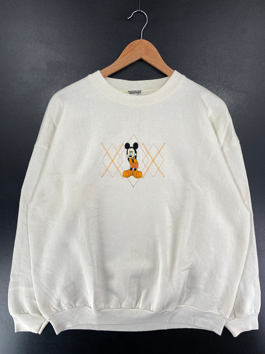 90’s DISNEY MICKEY Size No Tag (Approx.L) Sweat-shirt / G4714S