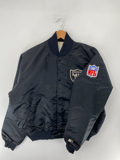 90's STARTER x LAS VEGAS RAIDERS Made in USA Size L Vintage NFL Nylon Jacket / F4976N