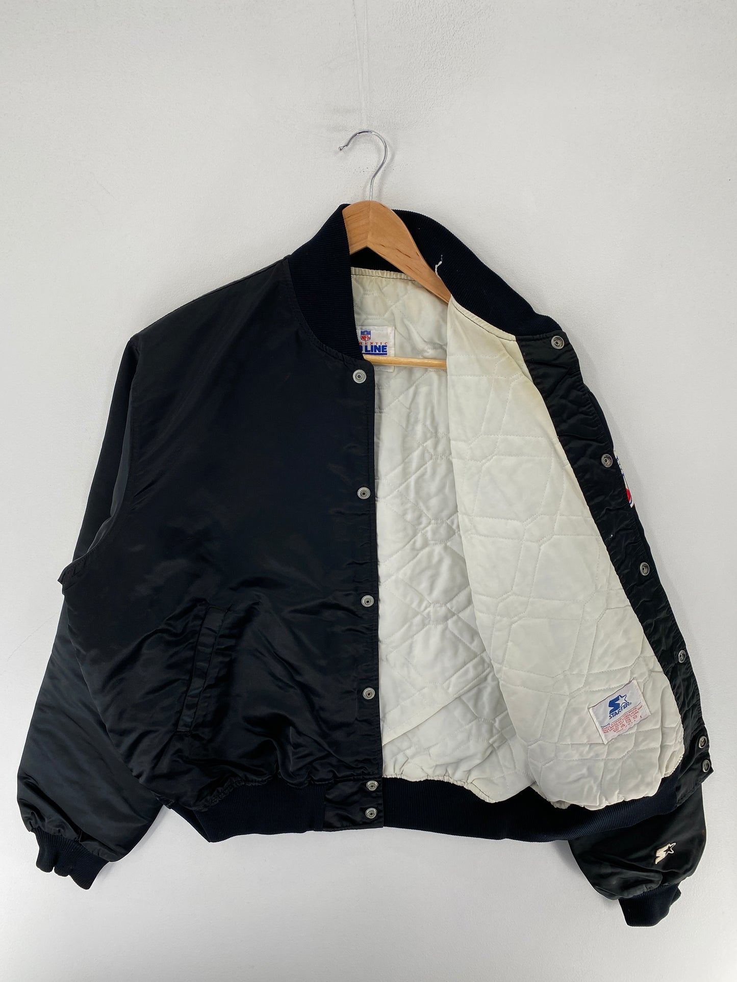 90's STARTER x LAS VEGAS RAIDERS Made in USA Size L Vintage NFL Nylon Jacket / F4976N