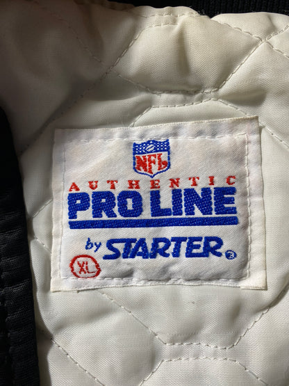 90's STARTER x LAS VEGAS RAIDERS Made in USA Size L Vintage NFL Nylon Jacket / F4976N