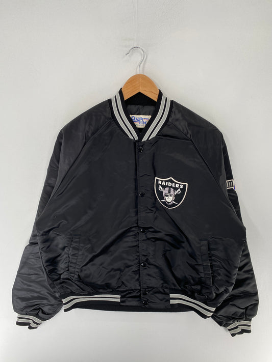 90's LAS VEGAS RAIDERS Made in USA Size L Vintage NFL Nylon Jacket / F4975N