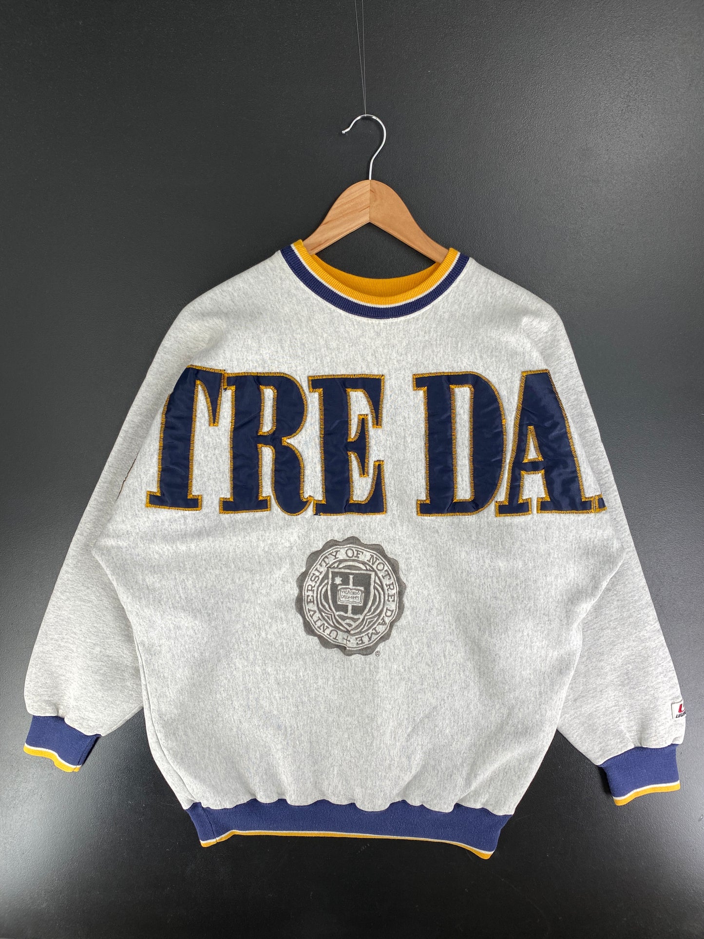 90’s NOTRE DAME Made in USA Size L Vintage College Sweat-Shirt / F4406S