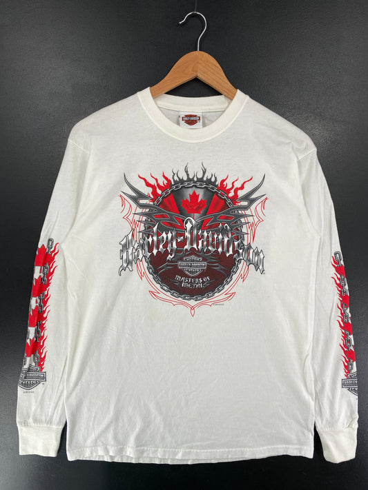 2012 HARLEY DAVIDSON Size M Vintage Long Sleeve T-Shirts / G4745T