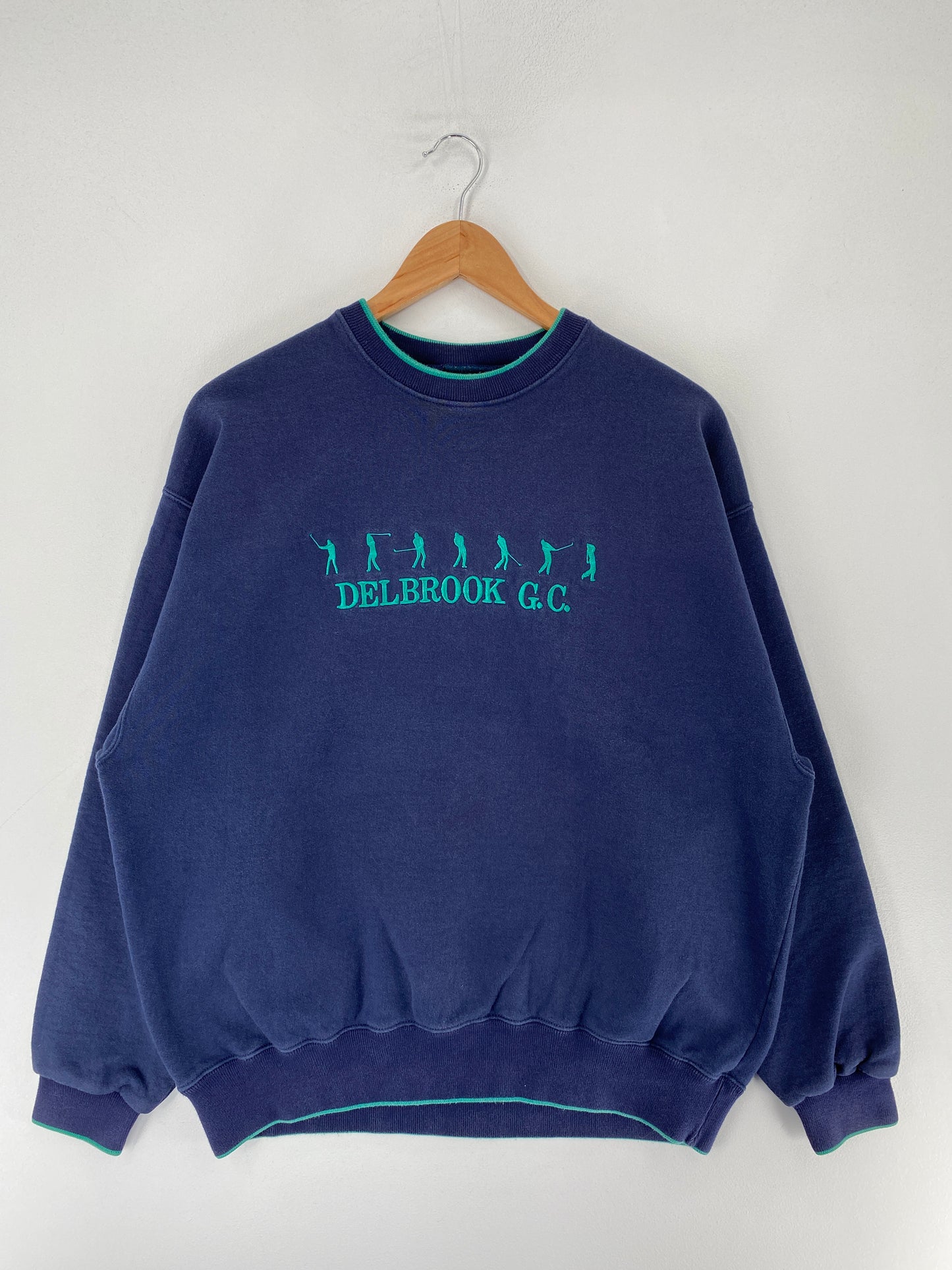 90's DELBROOL G.C. Made in USA Size L Vintage College Sweat-Shirt / F4995S