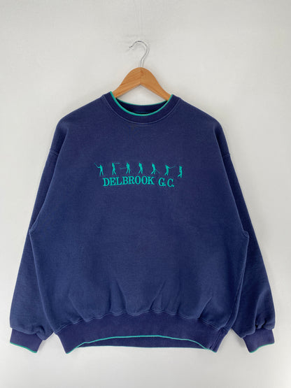 90's DELBROOL G.C. Made in USA Size L Vintage College Sweat-Shirt / F4995S