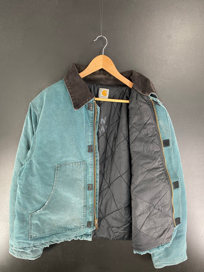 Vintage CARHARTT Size Approx.L Zip-Up Duck Jacket / F5160J