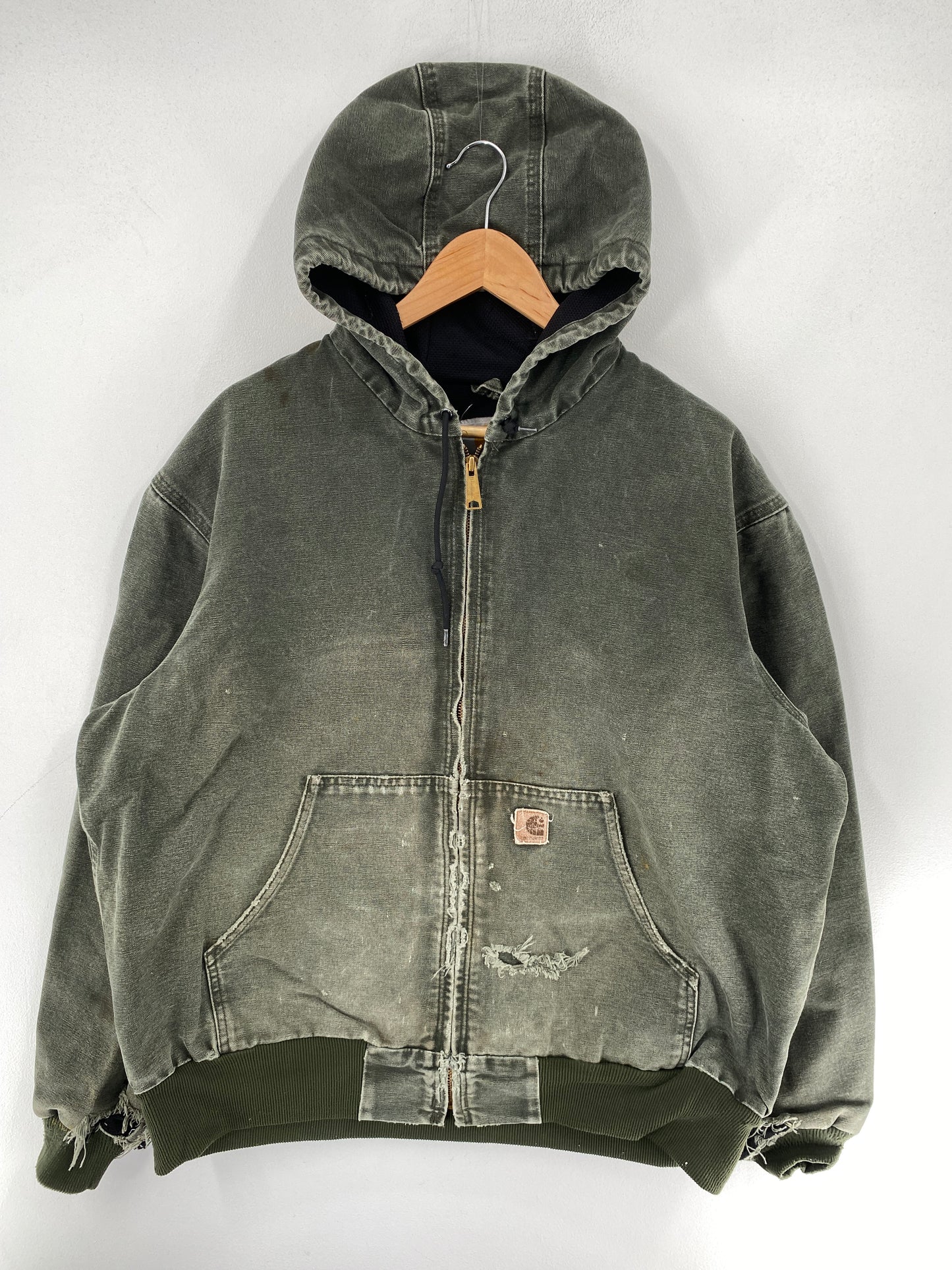 Vintage CARHARTT Size L Zip-Up Duck Jacket / F5156J