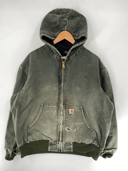 Vintage CARHARTT Size L Zip-Up Duck Jacket / F5156J