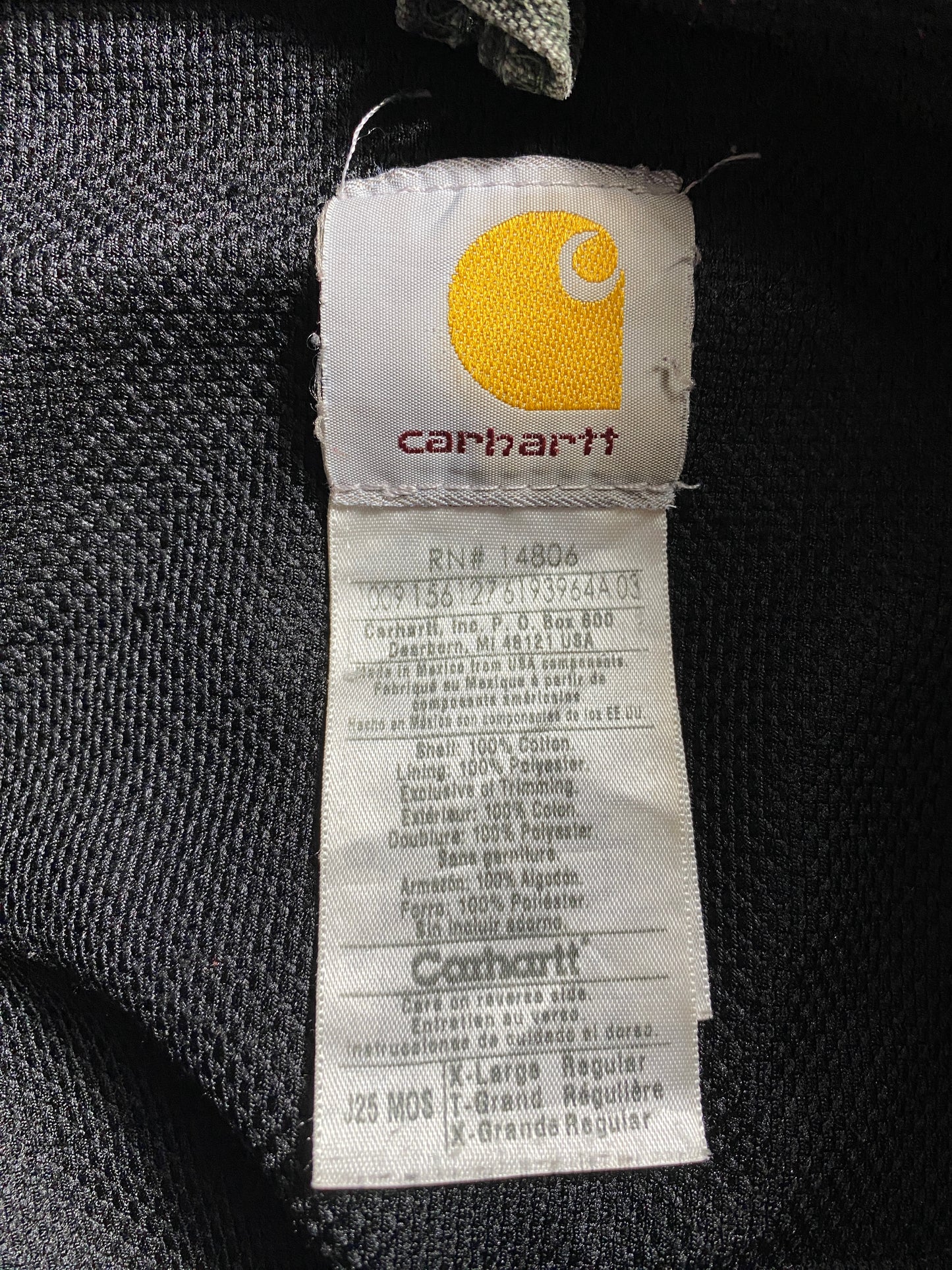 Vintage CARHARTT Size L Zip-Up Duck Jacket / F5156J