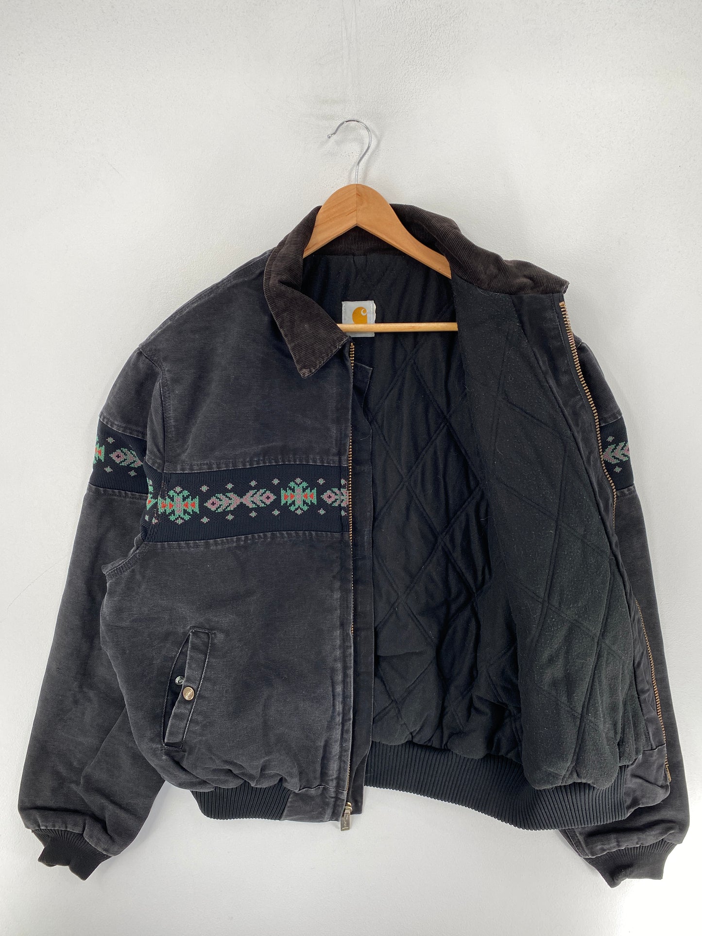 Vintage CARHARTT Size ApprolL  Zip-Up Duck Jacket / F5155J