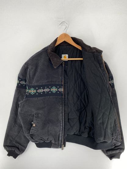 Vintage CARHARTT Size ApprolL  Zip-Up Duck Jacket / F5155J