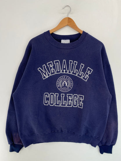 90’s MEDAILLE COLLEGE Made in USA Size XL College Sweat-shirt / G4852S