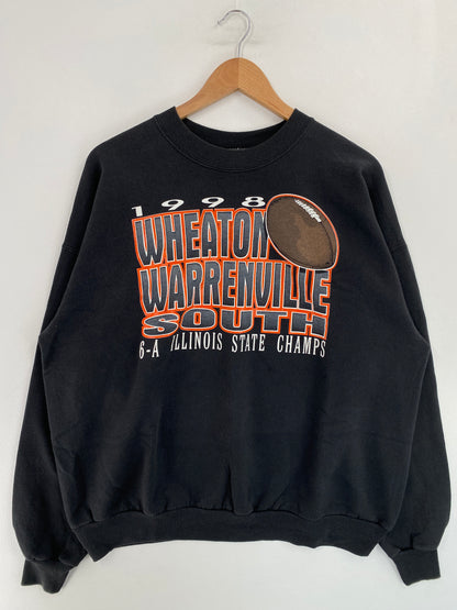1998 ILLINOIS STATE CHAMPS Size XL Vintage Sweat-Shirt / G4856S
