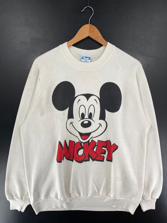 80’s DISNEY MICKEY Made in USA Size L Vintage Sweat-shirt / G4861S