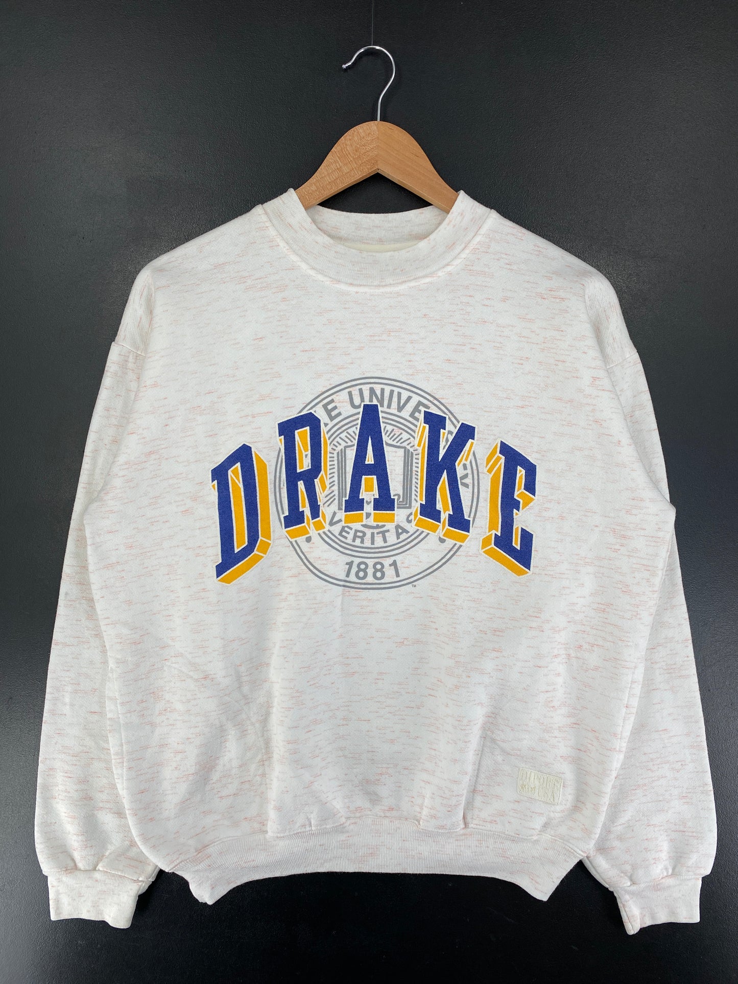 90's DRAKE UNIVERSITY Made in USA Size L Vintage College Sweat-Shirt / G680S