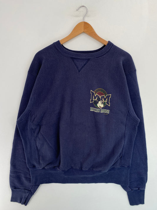 90's DISNEY MICKEY Made in USA Size L Vintage Sweat-shirt / G4862S