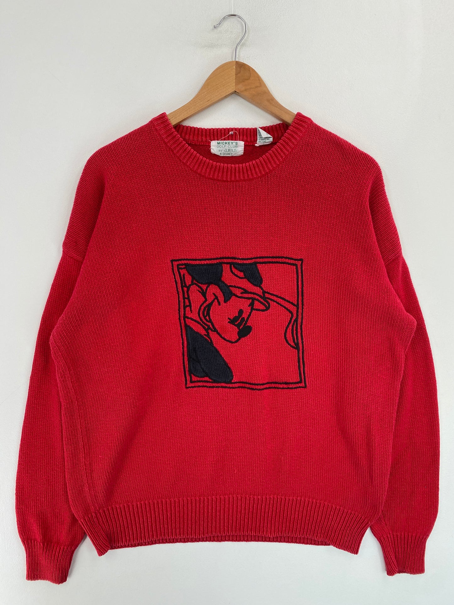 90’s DISNEY MICKEY Size L Cotton Knitwear / G4867K