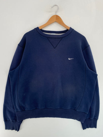 00' NIKE MINI SWOOSH Size L Vintage Sweat-Shirt / G4892S
