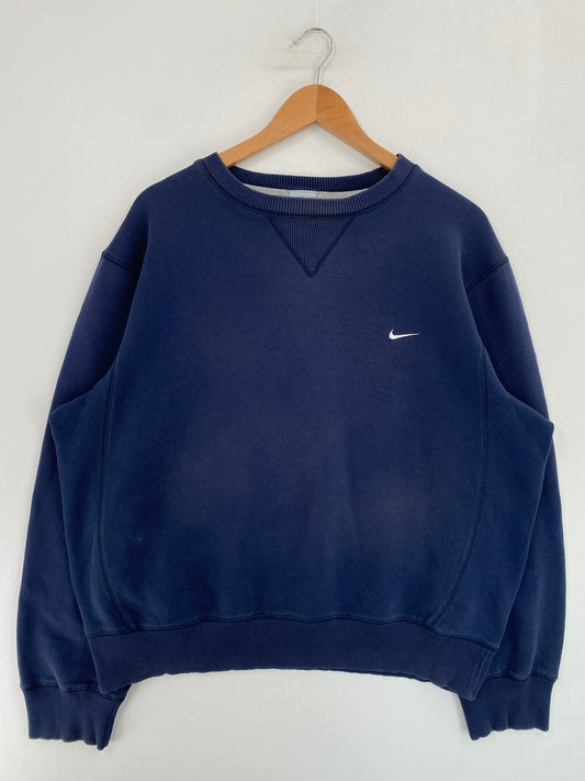00' NIKE MINI SWOOSH Size L Vintage Sweat-Shirt / G4892S