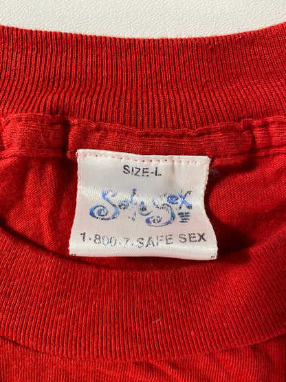 1993 SAFE SEX Made in USA Size L Vintage T-Shirt / G1405T