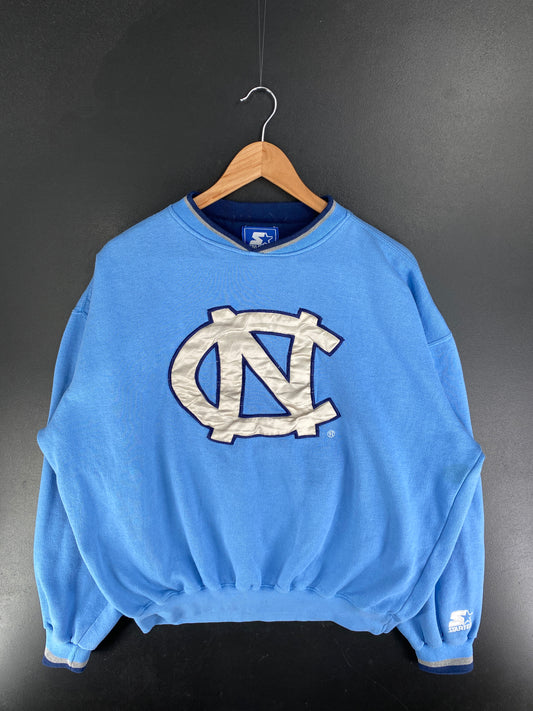 Vintage STARTER x  NORTH CAROLINA TAR HEELS Size XL College Sweat-shirt / F5503S