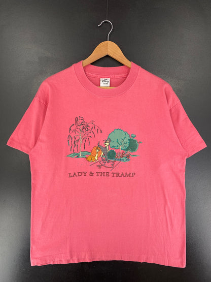 90's DISNEY LADY & THE TRAMP Made in USA Size L Vintage T-Shirt / G717T