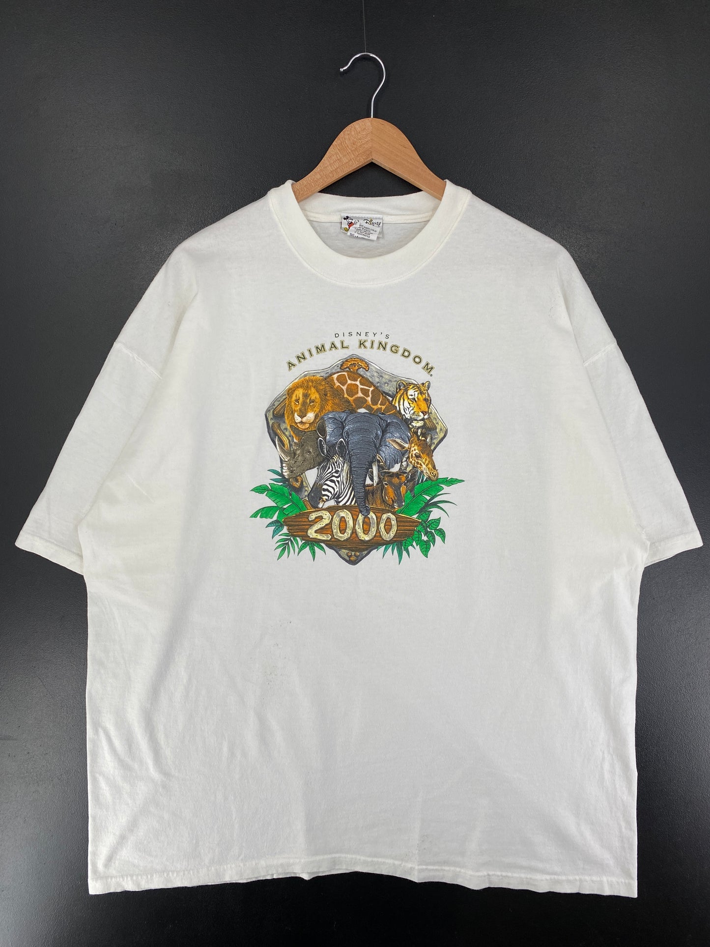 2000 WALT DISNET WORLD ANIMAL KINGDOM Size XL Vintage T-Shirt / G718T