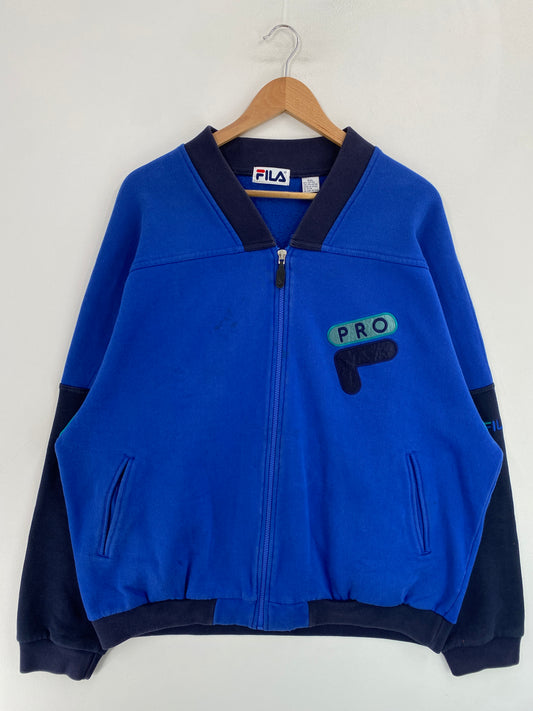 90’s FILA PRO Size XL Zip-up Sweat-shirt / G4915S