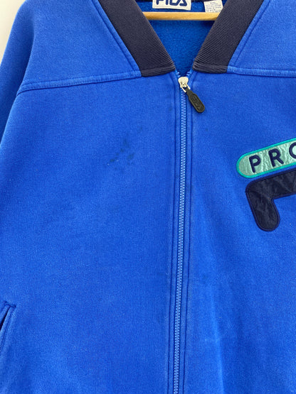 90’s FILA PRO Size XL Zip-up Sweat-shirt / G4915S