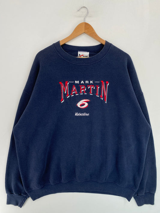 Vintage NASCAR MARK MARTIN Made in USA Size XXL Racing Sweat-Shirt / G4923S