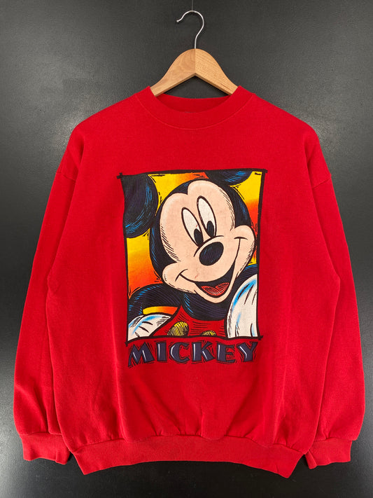 90's DISNEY MICKEY Made in USA Size L Vintage Sweat-shirt / G4935S