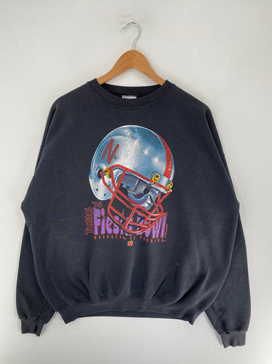 1996 TOSTITOS FIESTA BOWL Made in USA Size XL Vintage College Sweat-Shirt / F5591S