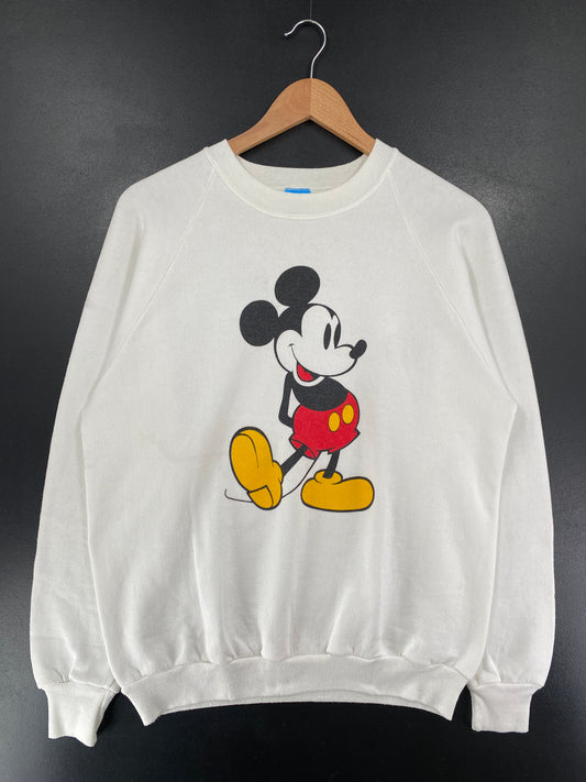 80's DISNEY MICKEY Made in USA Size L Vintage Sweat-shirt / G4939S