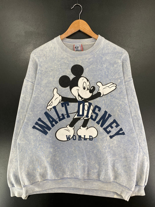90’s DISNEY MICKEY Made in USA Size One Size Approx. XL Vintage Sweat-shirt / G4972S